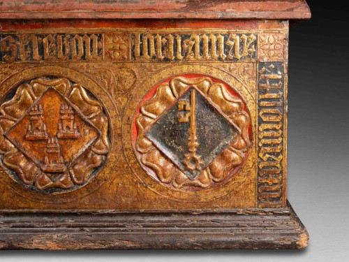 Pastiglia marriage chest - North of Italy, 15th century - 