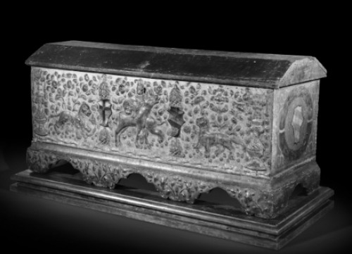 Antiquités - Pastiglia marriage chest - North of Italy, 15th century