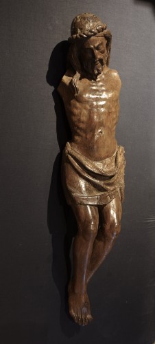 Christ en bois - Ombrie, deuxième moitié du XVe siècle - Art sacré, objets religieux Style Renaissance