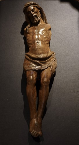 Art sacré, objets religieux  - Christ en bois - Ombrie, deuxième moitié du XVe siècle