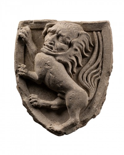 Manticore inscrite dans un blason, Allemagne XVe siècle