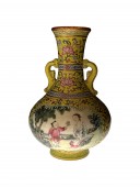 Magnifique Vase impérial " Dame et Enfant"