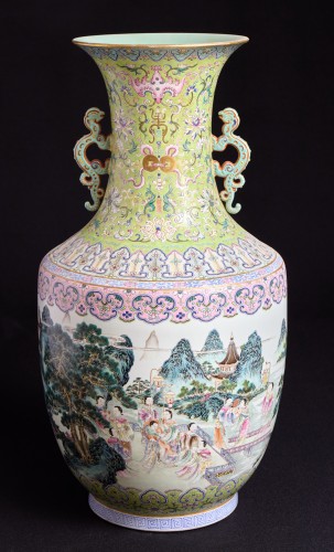 Grand Vase a lanterne , Chine Qianlong - Arts d