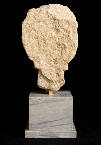 Female Head in limestone Palmyra - Sculpture Style 