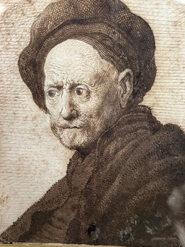 Pen drawing representing Rembrandt's father