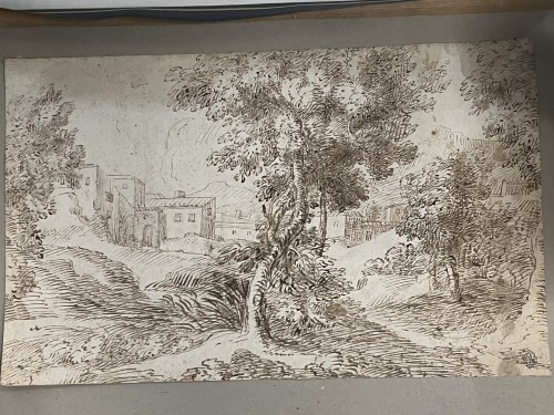 Paintings & Drawings  - Country landscape, Attributed to Tiziano Vecellio, known as Titien