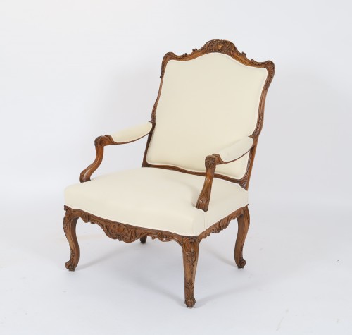 Fauteuil à dossier plat Régence - XVIIIe siècle - Sièges Style 