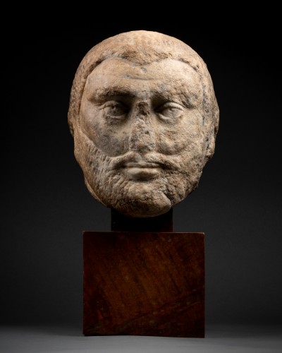 Ancient Roman Marble Head of a Man - Ancient Art Style 