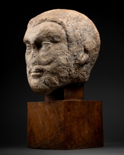 Tête d'homme en marbre de l'époque romaine antique - Desmet Galerie