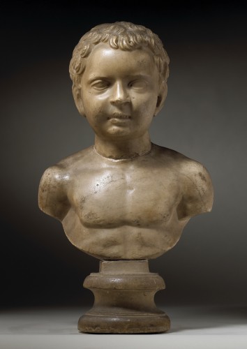 Buste d'un jeune garçon - Sculpture Style 