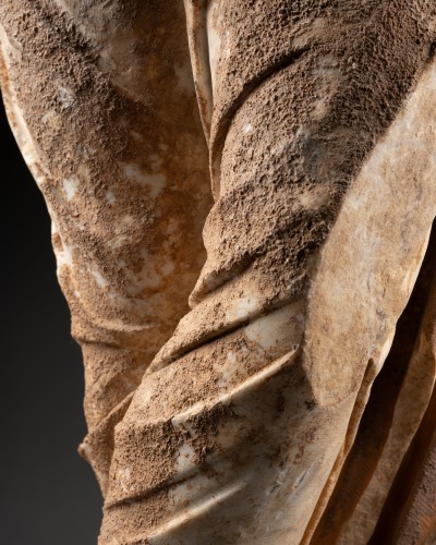 Antiquités - Roman Female Draped Fragment, probably the Muse Klio