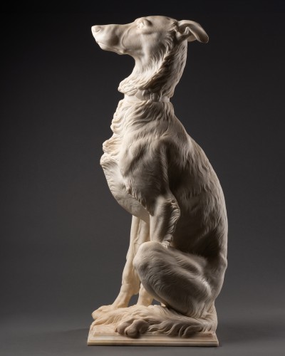 Antiquités - Pair of Seated Greyhounds