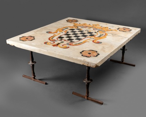 Furniture  - Inlaid Marble Table (Pietra Dura), Southern Italy, early 18th century