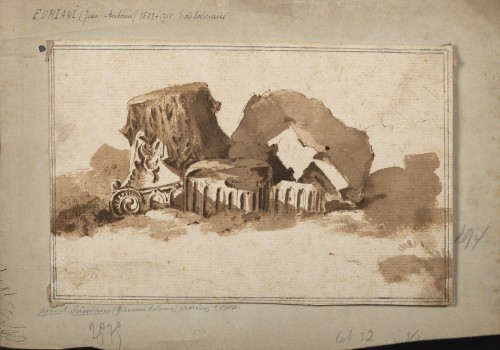 Fragments archéologiques, attribué à Gian Antonio Fumiani (1633-1710)