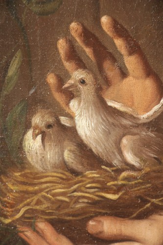 Louis XIV - Bergère au nid d'oiseaux, école hollandaise du XVIIe siècle