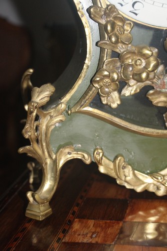 XVIIIe siècle - Cartel et sa console époque Louis XV de style rocaille