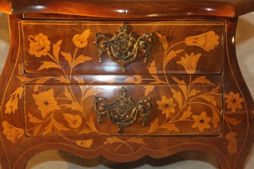 Paire de commodes de maîtise hollandaises en marqueterie, XIXe siècle - Napoléon III