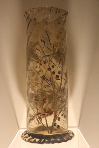 Verrerie, Cristallerie  - Emile GALLE (1846-1904), Important vase en verre transparent fumé, circa 1884