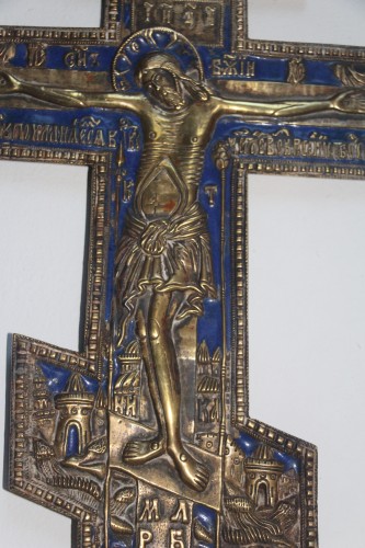 Art sacré, objets religieux  - Croix orthodoxe russe, XIXe siècle