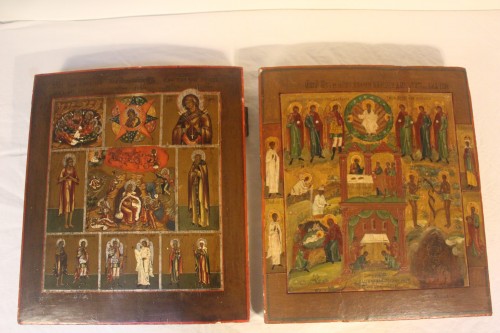 Religious Antiques  - Pair of Russian “Life of Christ” icons, early 19th century