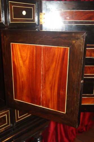 Louis XIII - Cabinet et son piétement en marqueterie et ivoire, Hollande XVIIe siècle