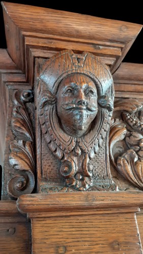  - A large oak cupboard from the first half of the 17th century