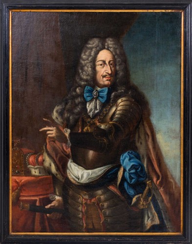 Portrait de l'empereur Léopold Ier des Habsbourg, Maître inconnu, XVIIe siècle - Tableaux et dessins Style 