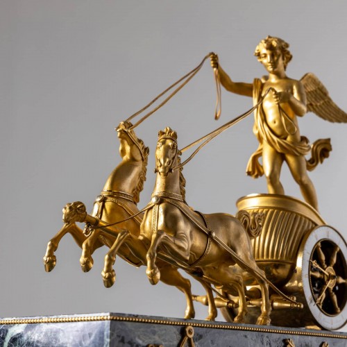  - Empire Mantel Clock “au Char de l’Amour”, with Cupid and Chariot