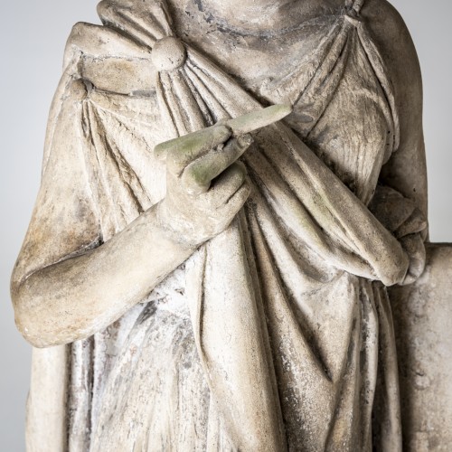  - Statue en terre cuite d'une femme scribe, 19e siècle