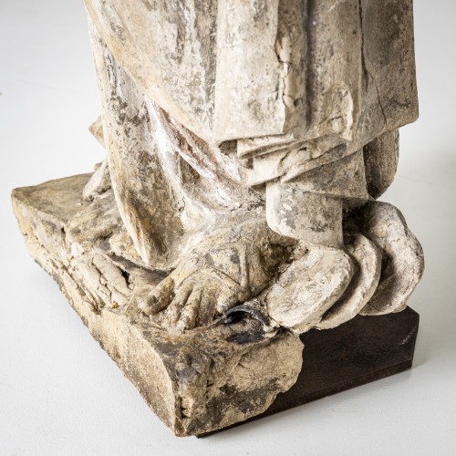 Antiquités - Statue en terre cuite d'une femme scribe, 19e siècle