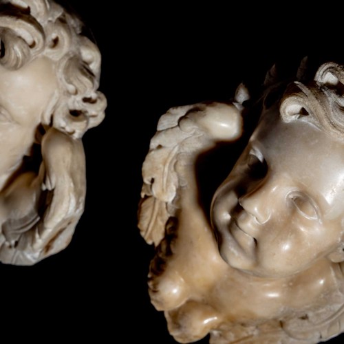 Têtes d'anges en marbre baroque, Italie milieu du XVIIIe siècle - EHRL Fine Art & Antique