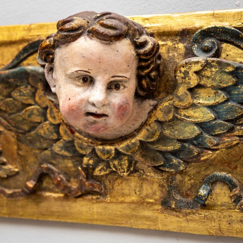  - Baroque Supraport with winged Putti, 18th Century