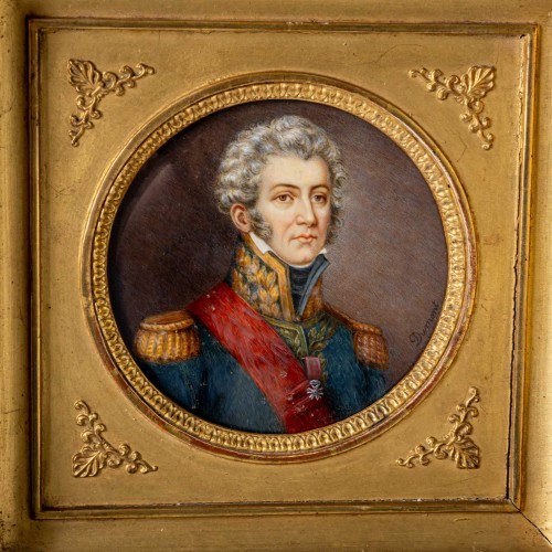 Miniature du général de Montholon par François Dumont (1751-1831) vers 1815 - Empire