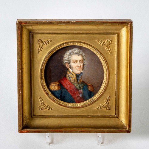 Antiquités - Miniature of General de Montholon by François Dumont (1751-1831) c. 1815