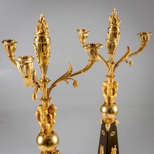 Lighting  - Empire Girandoles, attr. to Louis-Auguste Hervieu, France, circa 1810