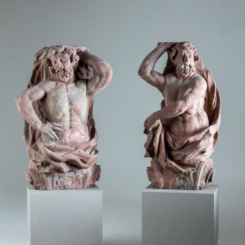 Pair of Sandstone Atlases, Frankfurt circa 1720-1748 - Sculpture Style 