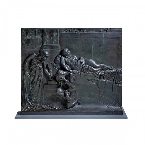 Relief en bronze de Max Wach-Wacheneck, fondu par Noack Berlin, 1900-1909