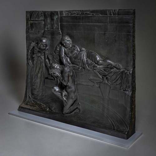 Relief en bronze de Max Wach-Wacheneck, fondu par Noack Berlin, 1900-1909 - Sculpture Style 