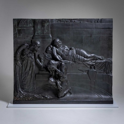 Relief en bronze de Max Wach-Wacheneck, fondu par Noack Berlin, 1900-1909 - 