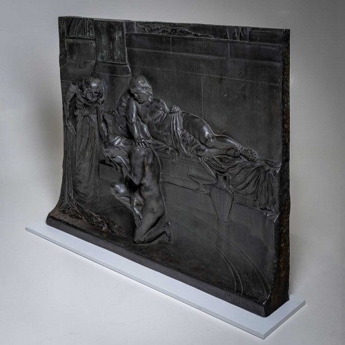  - Relief en bronze de Max Wach-Wacheneck, fondu par Noack Berlin, 1900-1909