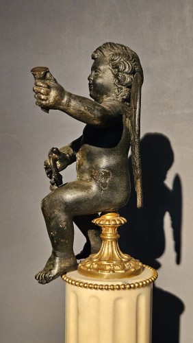 17th century - Putto, bronze, Italien