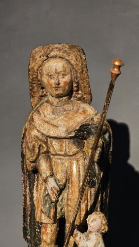 Saint Roch - Sculpture Style Moyen Âge