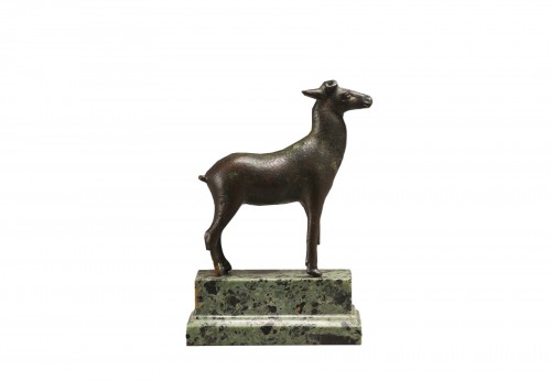 ancient bronze, young stag 