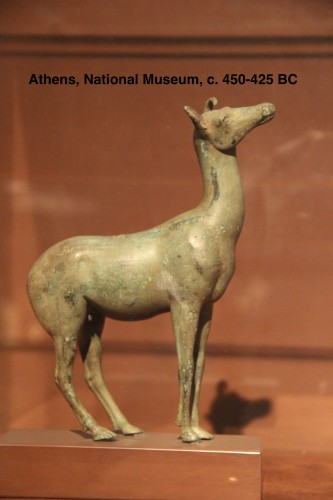 Bronze antique, jeune cerf - 