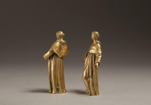 17th century - Renaissance, baroque, gilt bronze figures of two saint