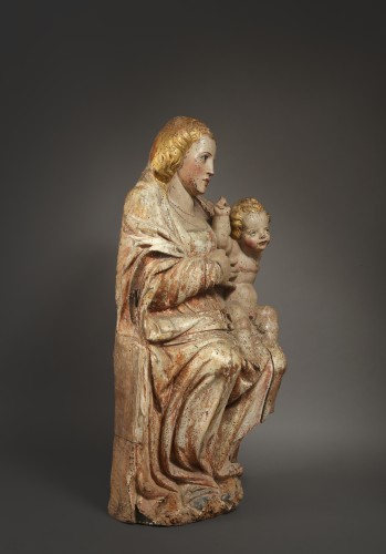 Sculpture Sculpture en Bois - Vierge à l'Enfant, Espagne Renaissance