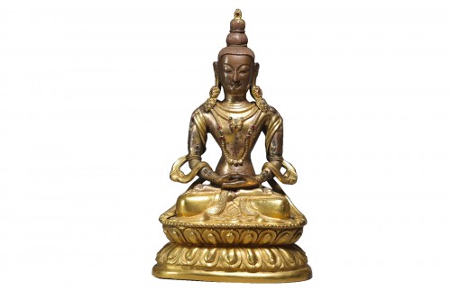 Gilded Bronze Figure of Buddha Amitayus