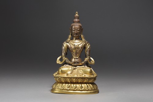 Gilded Bronze Figure of Buddha Amitayus - Asian Works of Art Style 