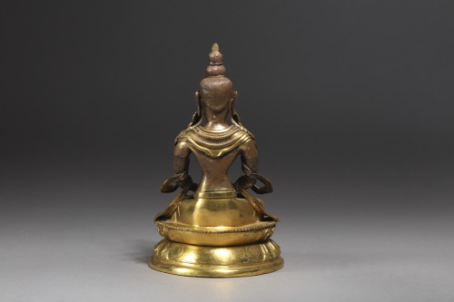 Gilded Bronze Figure of Buddha Amitayus - 