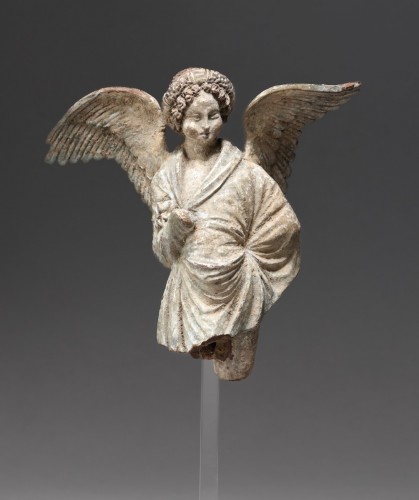 Antiquités - Winged Eros Figure, Greek terracotta 3rd century BC